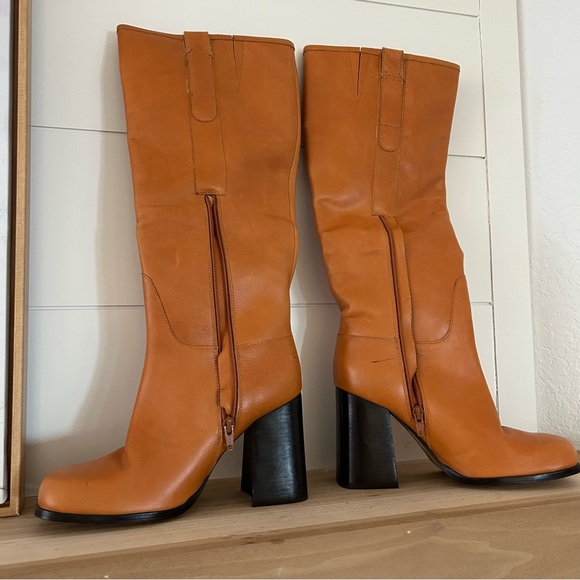 New Free People Naomi Leather Tall Boots - Picture 6 of 8